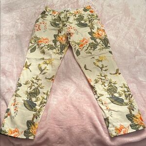 H&M Floral Print Garment with Green and Orange Accents
